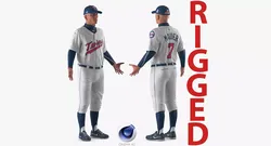 Baseball Player Rigged Twins 2 for Cinema 4D 3D model