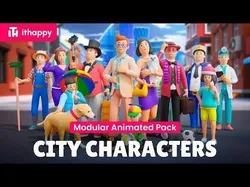 City Characters Low-poly 3D model