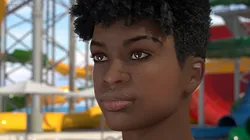 Dark Skin Teenager T Pose 3D model