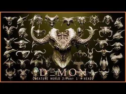 DEMON part one  52 Heads with Blendshapes 3D model