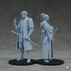 Dual Samurai Swordsmen
