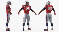 Football Player New England Patriots T-Pose 3D model