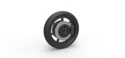 Front wheel of Top fuel dragster motorcycle Scale 1 to 25 3D Print Model in Vehicle 532442