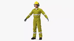 Gas Worker Equipped Neutral Pose 3D model