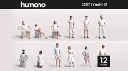 Humano 12- Collection 2207 - YACHT PEOPLE - 12 x 3D models  3D model
