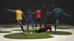 Male mannequin Nike Football pack  3D model