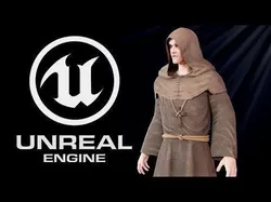 Medieval Monk Low-poly 3D model