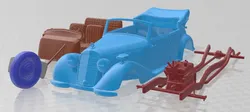 Mercedes Benz TYP 170V Cabriolet B German Staff 1940 V2 Printable Car 3D Print Model in Automotive 532644