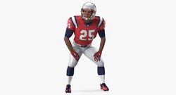 New England Patriots American Football Player Rigged 3D model