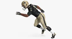 New Orleans Saints American Football Player Rigged 3D model
