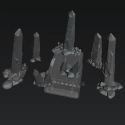 Obsidian Headstones Terrain - The Eightpints The Chamuscado Glass Wastes