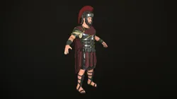 Roman Soldier With Beard Rigged Low-poly 3D model