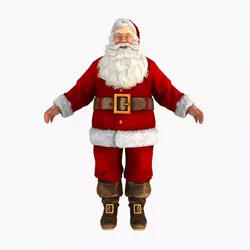 Santa Claus static Low-poly 3D model