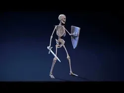 Skeleton Warrior - Game Ready Low-poly 3D model