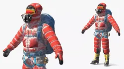 Snow Covered Mountain Climber 3D model