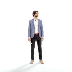 Standing Business Man - CMan0323-HD2O01P01S Low-poly 3D model