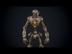 Steampunk mech Low-poly 3D model