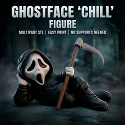 Urban Ghostface Chilling Figure - Scream Fan Art - Multipart STL