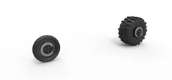Wheel Set of Top fuel Dirt dragster motorcycle Scale 1 to 25 3D Print Model in Vehicle 532807