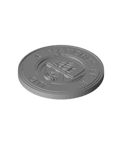 Concave Manchester City FC coaster or plaque