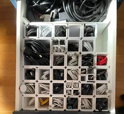 Customizeable Ikea Alex Cable Organizer