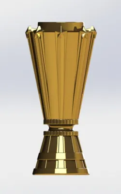 Elegant Gold Trophy Cup 3D CAD Model (SolidWorks/STEP)