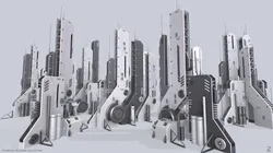 Futuristic building collection
