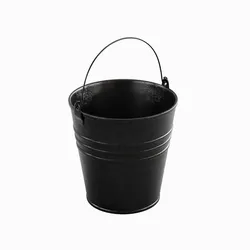 Steel Dark Stained Steel Bucket