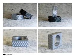 Textured rings non-conventional shapes