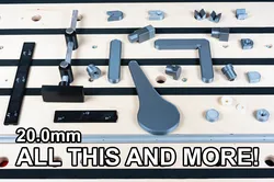 20mm (20.0mm) Bench Dog Set with Levers, Cams, Stops, etc