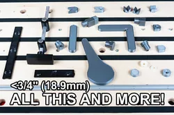 3/4'' / 19mm (18.9mm) Bench Dog Set with Levers, Cams, Stops, etc