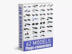 62 Electronics Kitbash Plug Connector 3D model