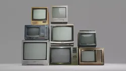 8 Televisions Pack Low-poly 3D model
