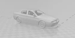 Alfa romeo 166 3D Print Model in Vehicle 535353
