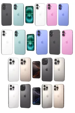 Apple iPhone 16 16 Plus 16 Pro And 16 Pro Max 3D model