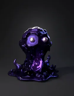 Create a small corrupted fantasy slime monster for a magical RPG game