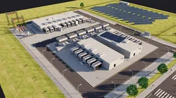 Data Center With Interior and Landscape 3D model