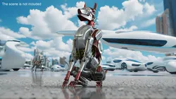 Futuristic Robotic Dog Concept Rigged 3D model