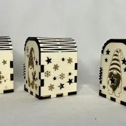Laser Cut File Weighted Boxes Set 4mm / trifle / gift / tealight / rocher