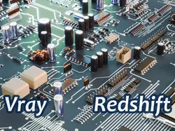 Motherboard Vray Redshift 3D model