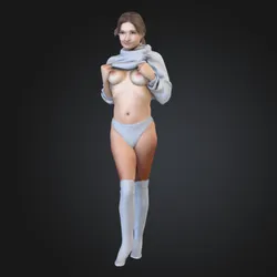 NSFW Elegant Female Figurine Stylized Winter