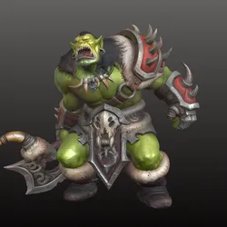 Orc Berserker STL Ferocious Screaming Warrior 3D Model