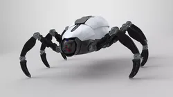 Sci-Fi Spider Rigged Low-poly 3D model