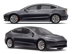 2018 Tesla Model 3 Midnight Silver Metallic  3D model