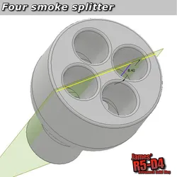 4 way Y smoke splitter