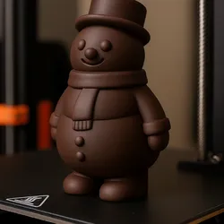 Cute Snowman Figurine – Winter Holiday 3D Print | Static Model