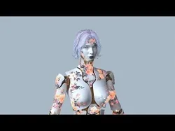 Female Robot R68 Pack Low-poly 3D model