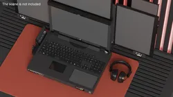 Laptop Expanscape Aurora Rigged 3D model