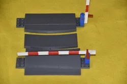Passage à niveau pour virage R40 de circuit train Lego