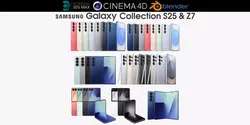 Samsung Galaxy Collection S25 and Flip and Fold 7 All colors 3D model